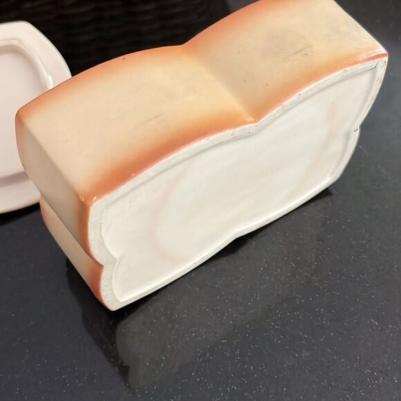 Trinket box yellow green pink with handle on top. Czechoslovakia vintage - Picture 4 of 4